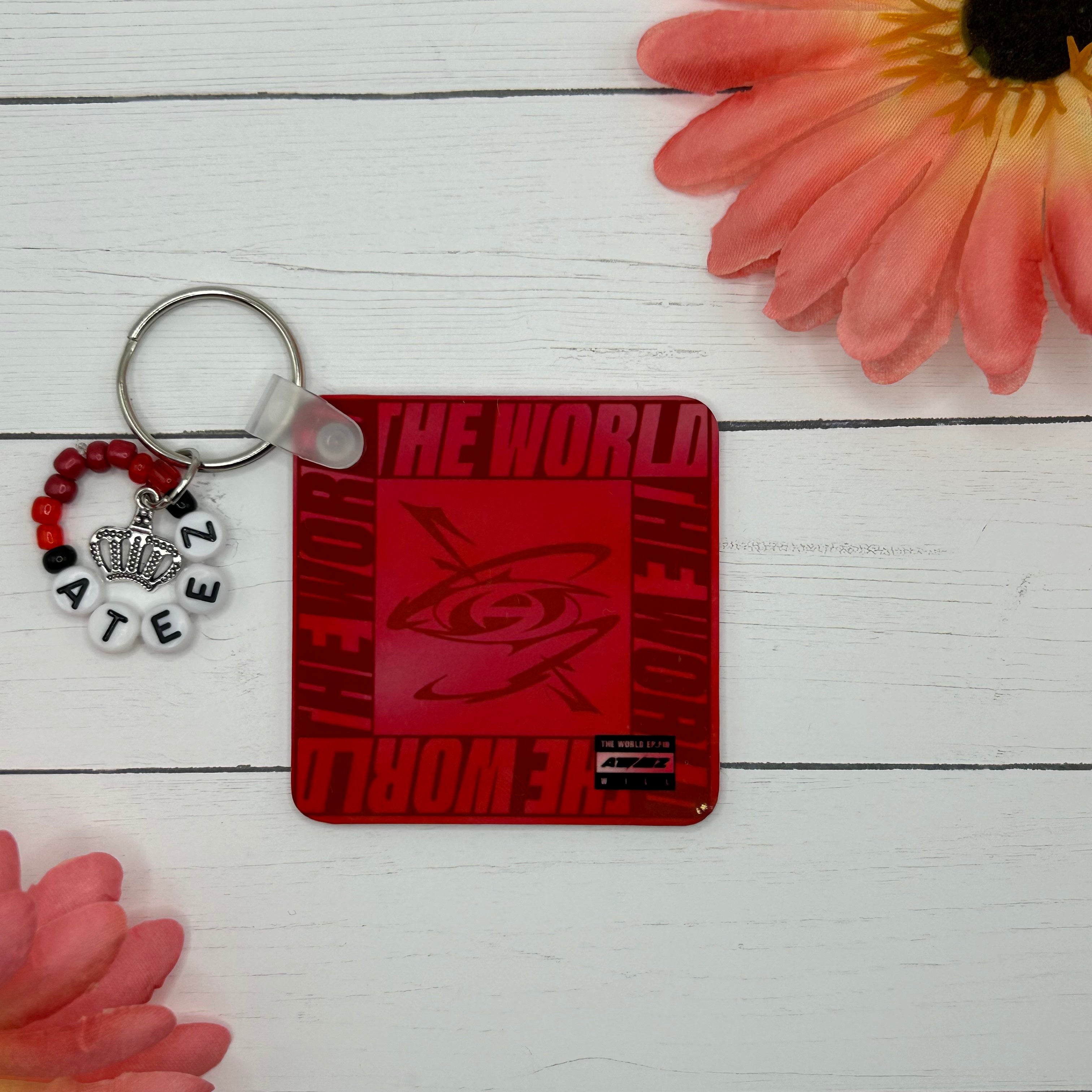 The World EP.Fin Will ATEEZ Album keychain ATINY