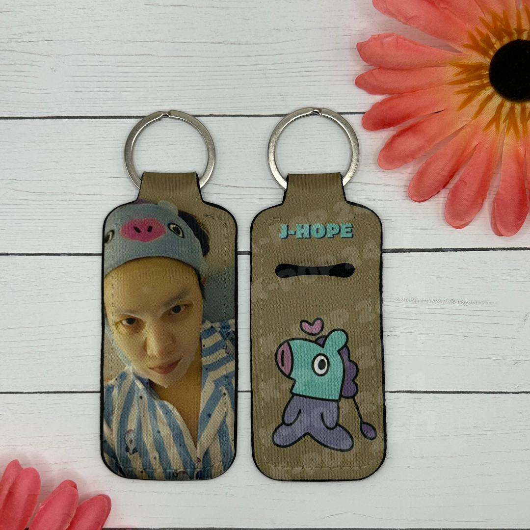 BTS BT21 J-Hope Lip Balm Holder Keychain/bag tag