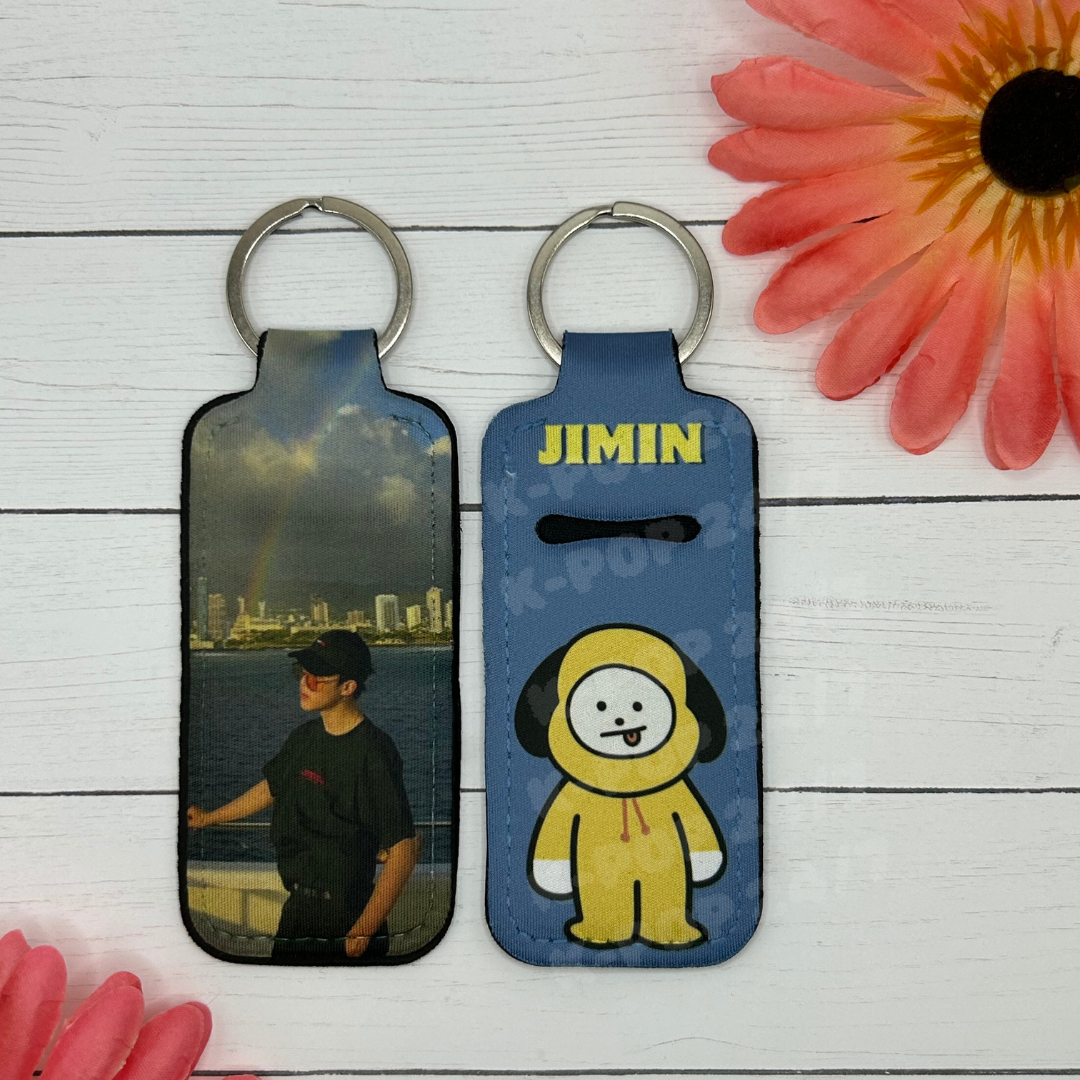 BTS BT21 Jimin Lip Balm Holder Keychain/bag tag