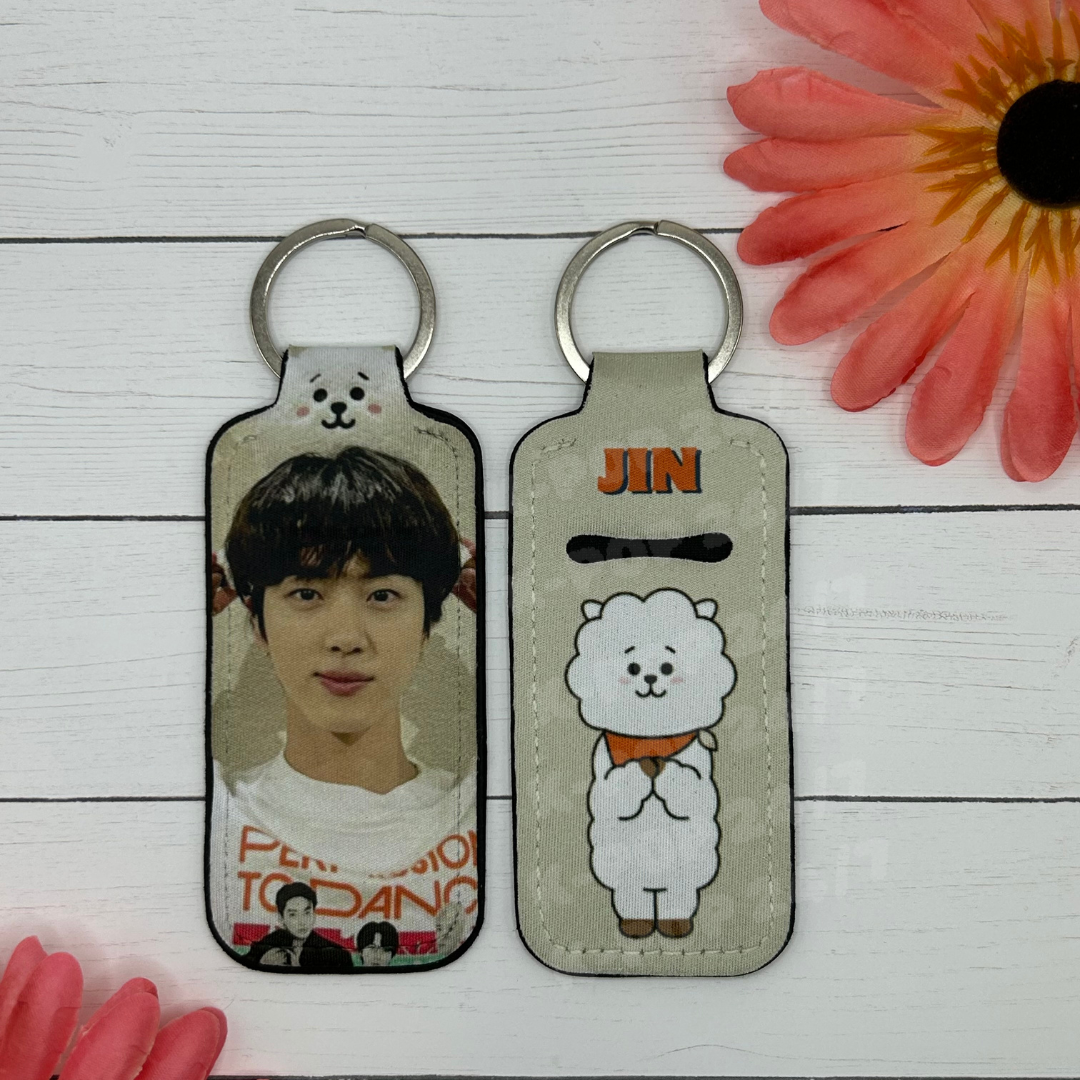 BTS BT21 Jin Lip Balm Holder Keychain/bag tag