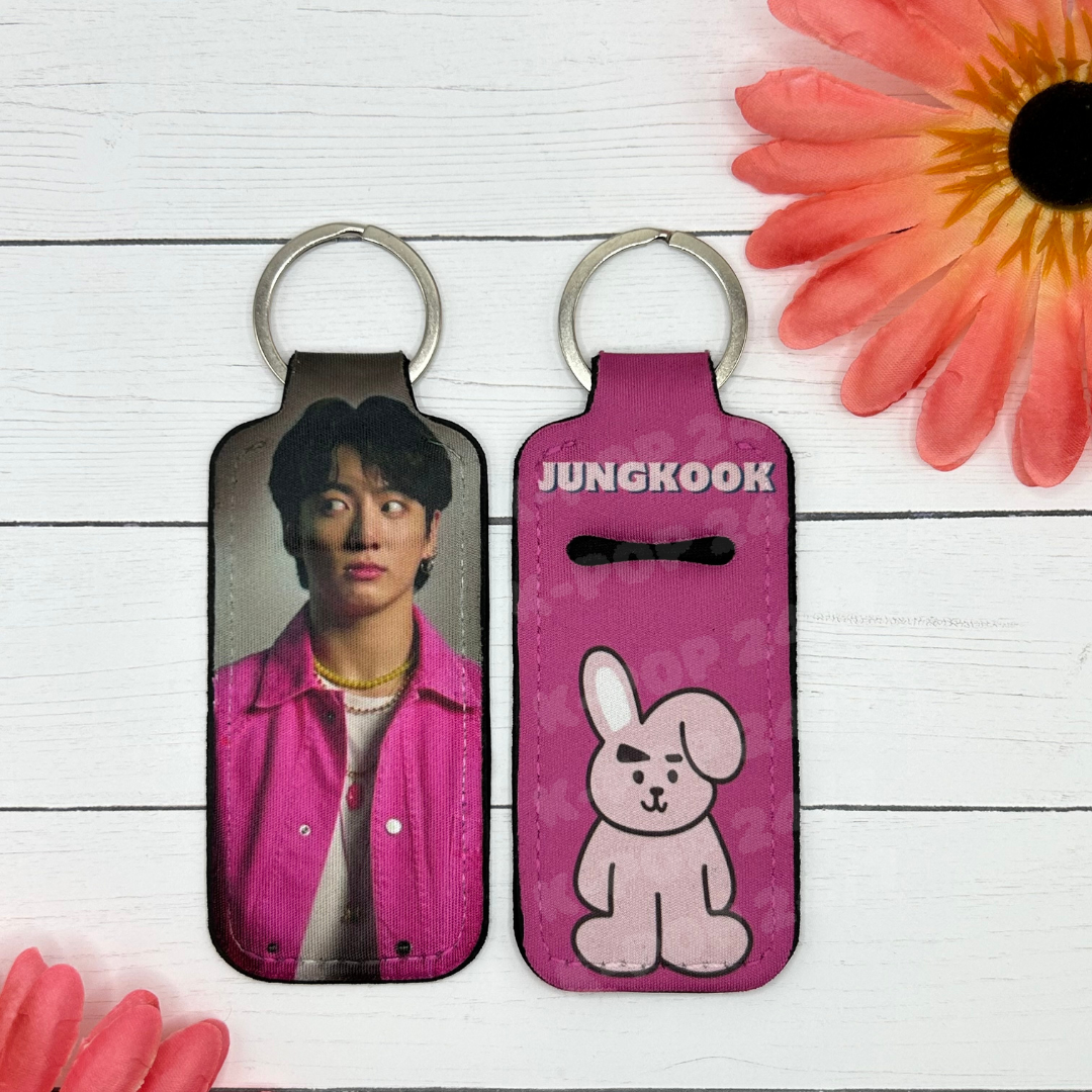 BTS BT21 Jungkook Lip Balm Holder Keychain/bag tag