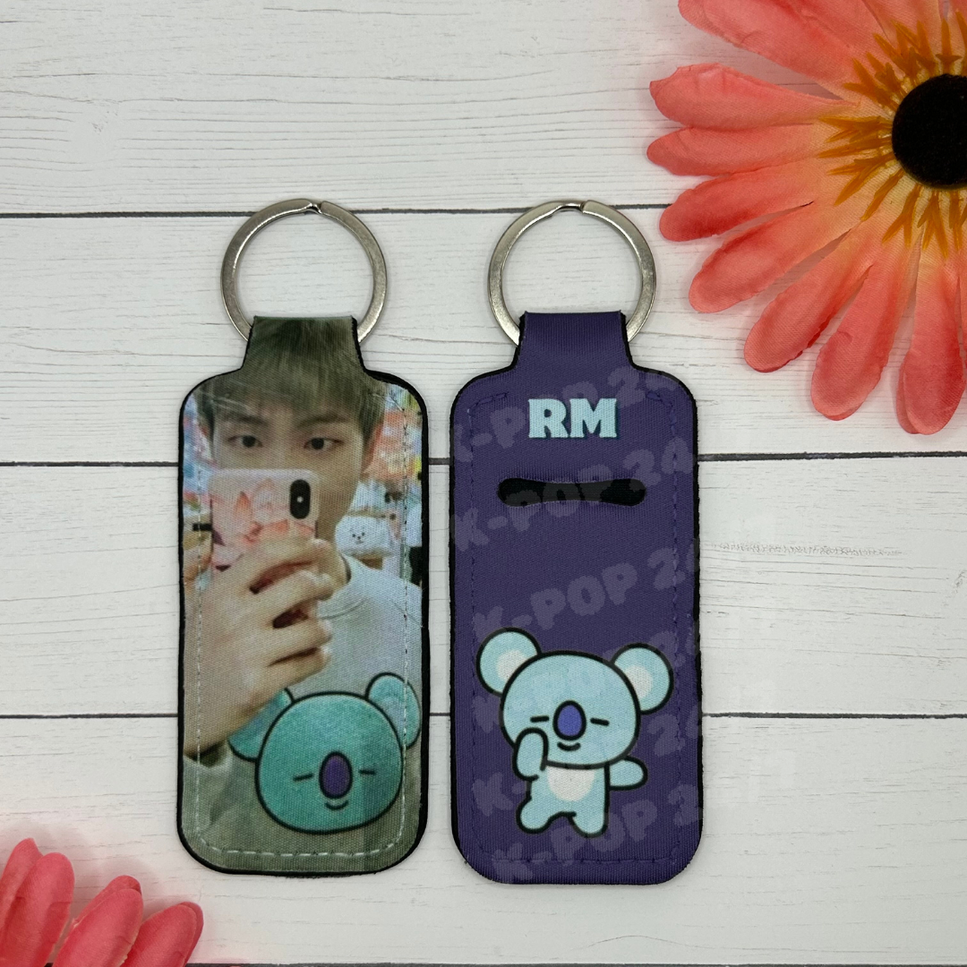 BTS BT21 RM Lip Balm Holder Keychain/bag tag