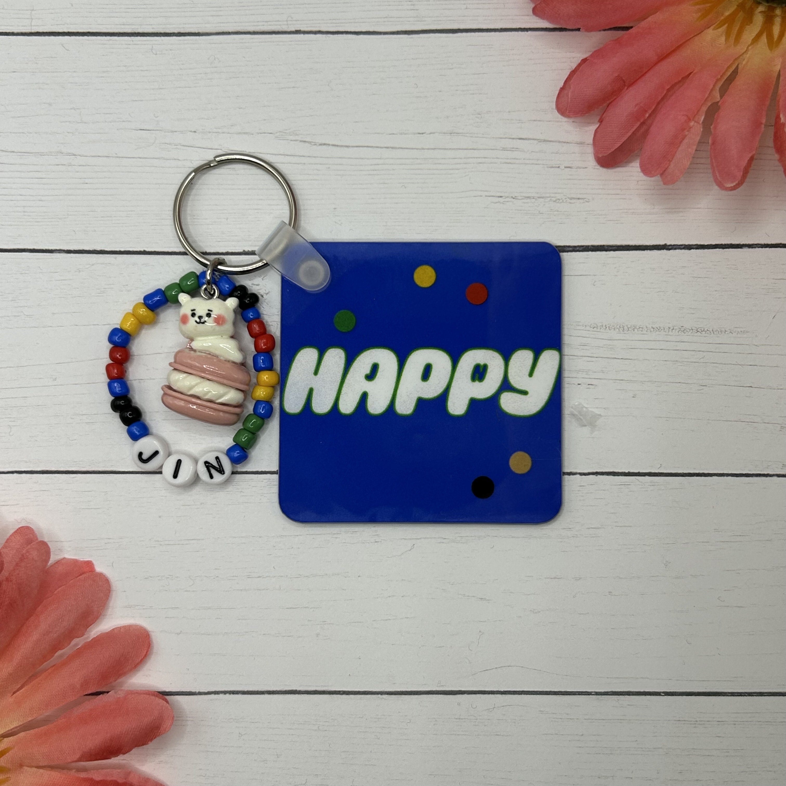 Happy Jin BTS Album keychain ARMY