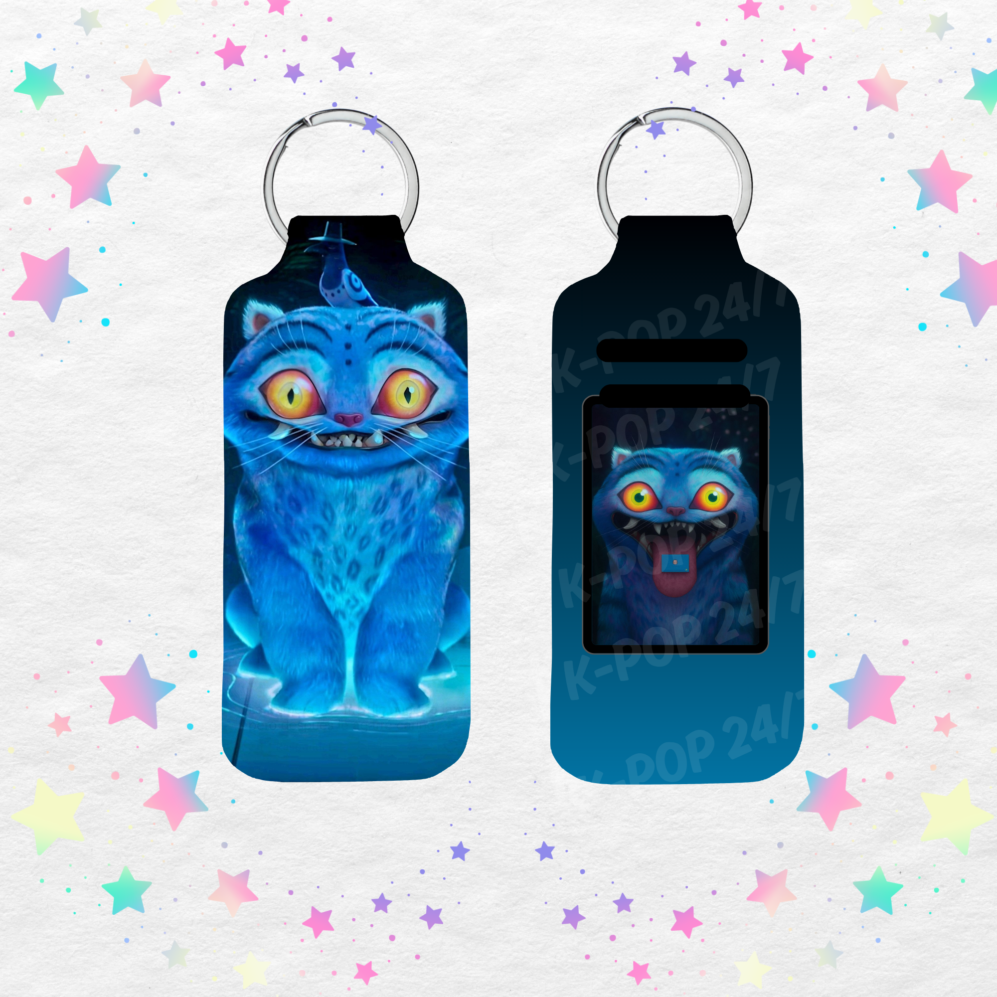 Kpop Demon Hunters Derpy Lip Balm/Chapstick Holder Keychain/Bag tag