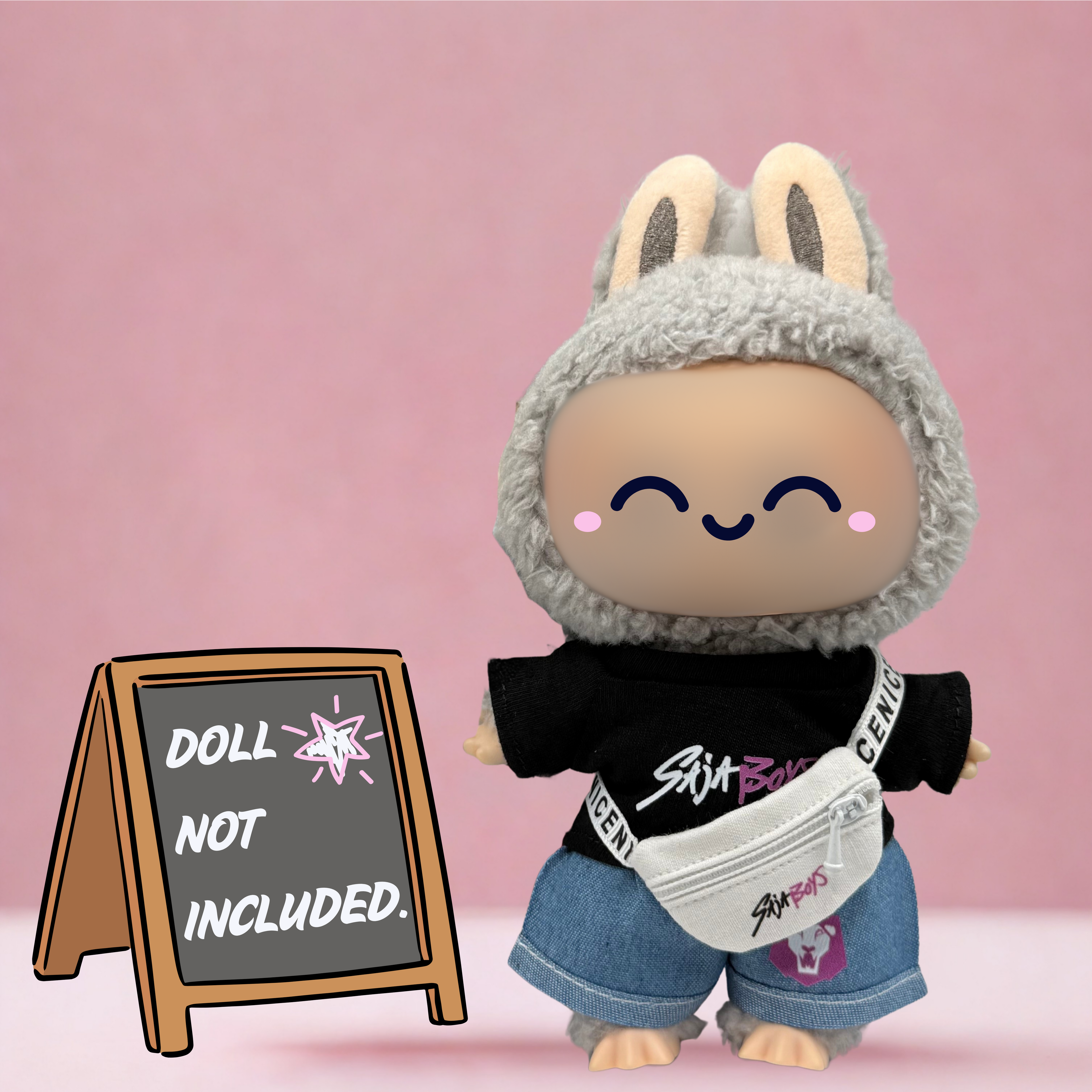 Kpop Demon Hunters Saja Boys mini fanny pack/crossbody bag for 17cm doll