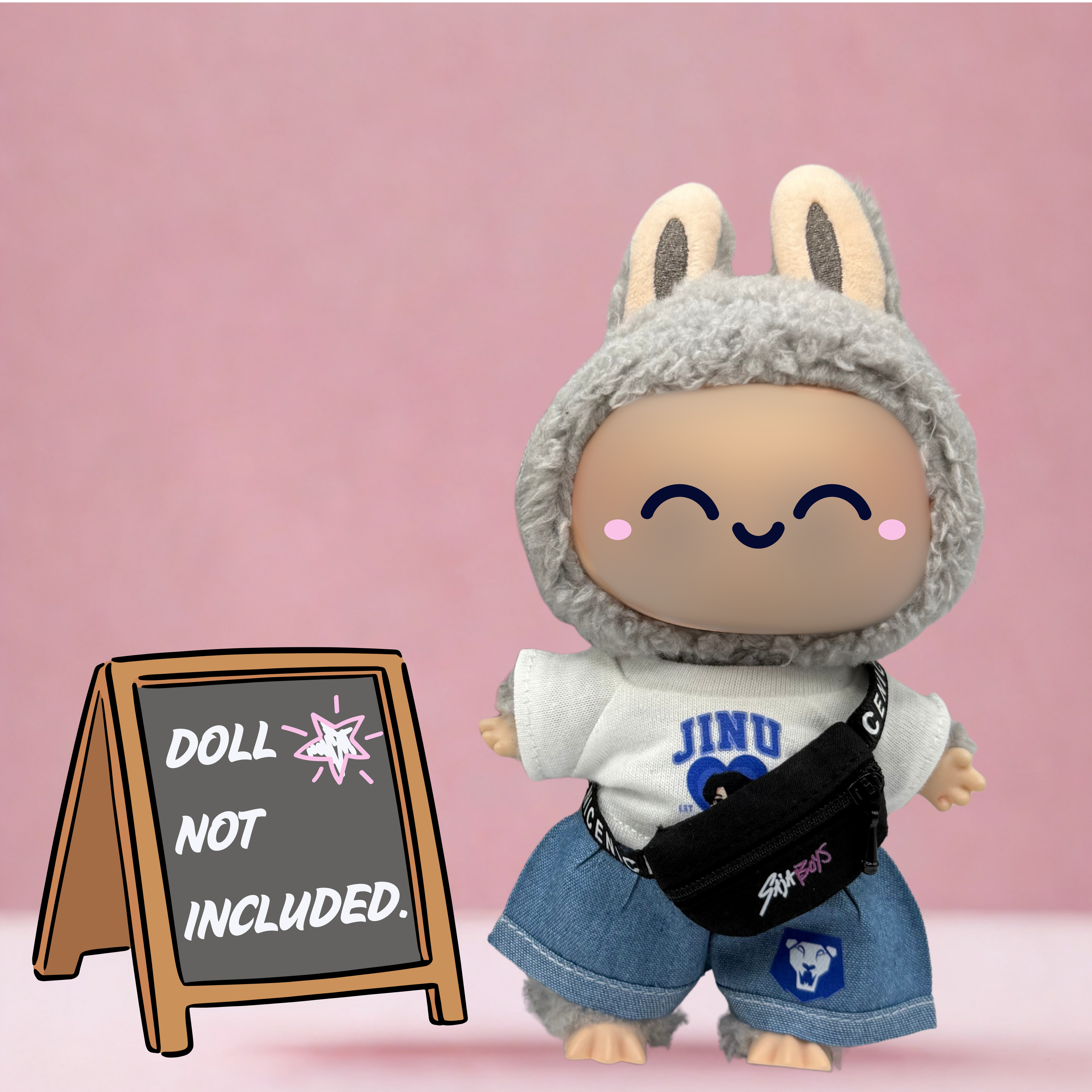 Kpop Demon Hunters Saja Boys mini fanny pack/crossbody bag for 17cm doll