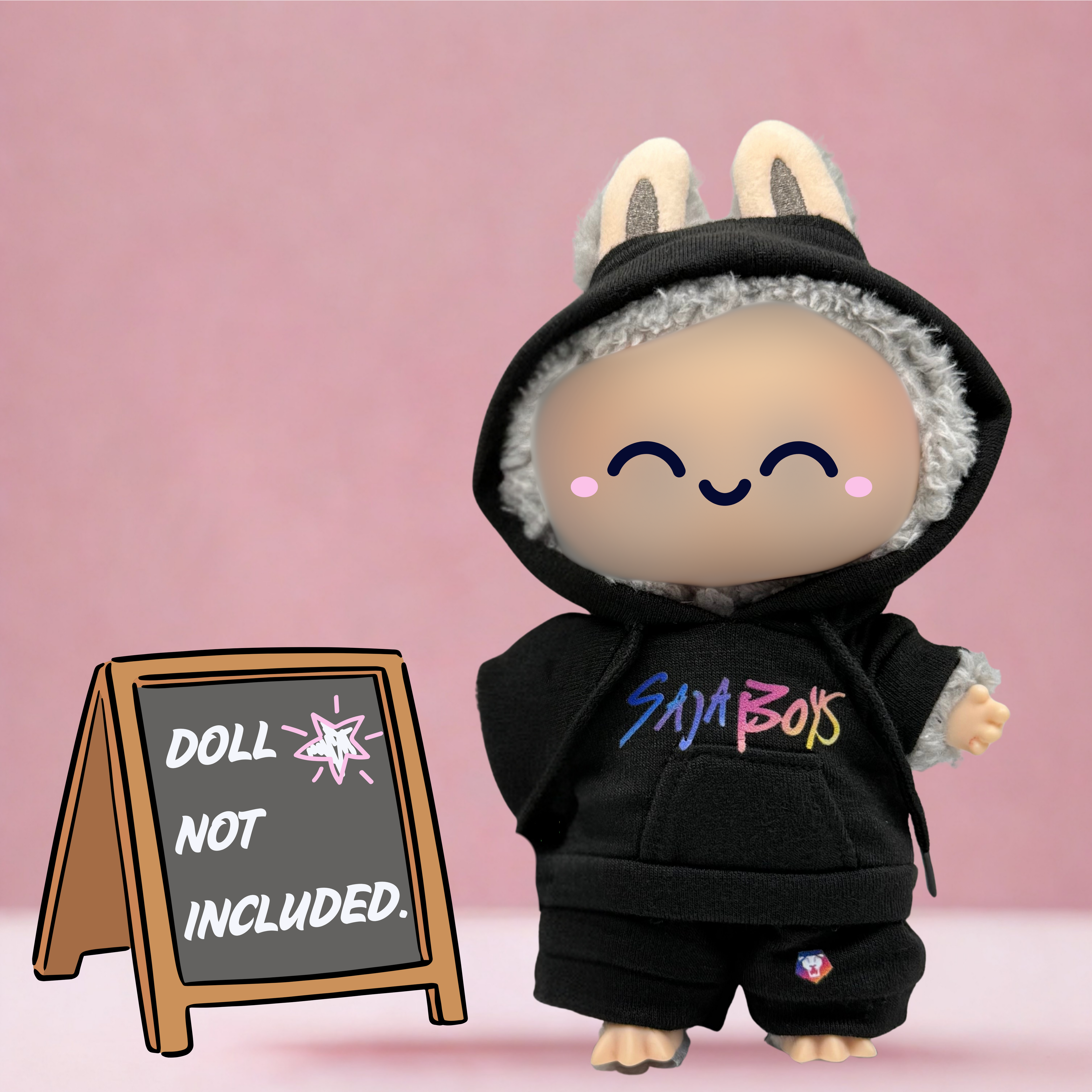 Kpop Demon Hunters Saja Boys Hoodie and pants sweatsuit 2 piece outfit for 17cm doll