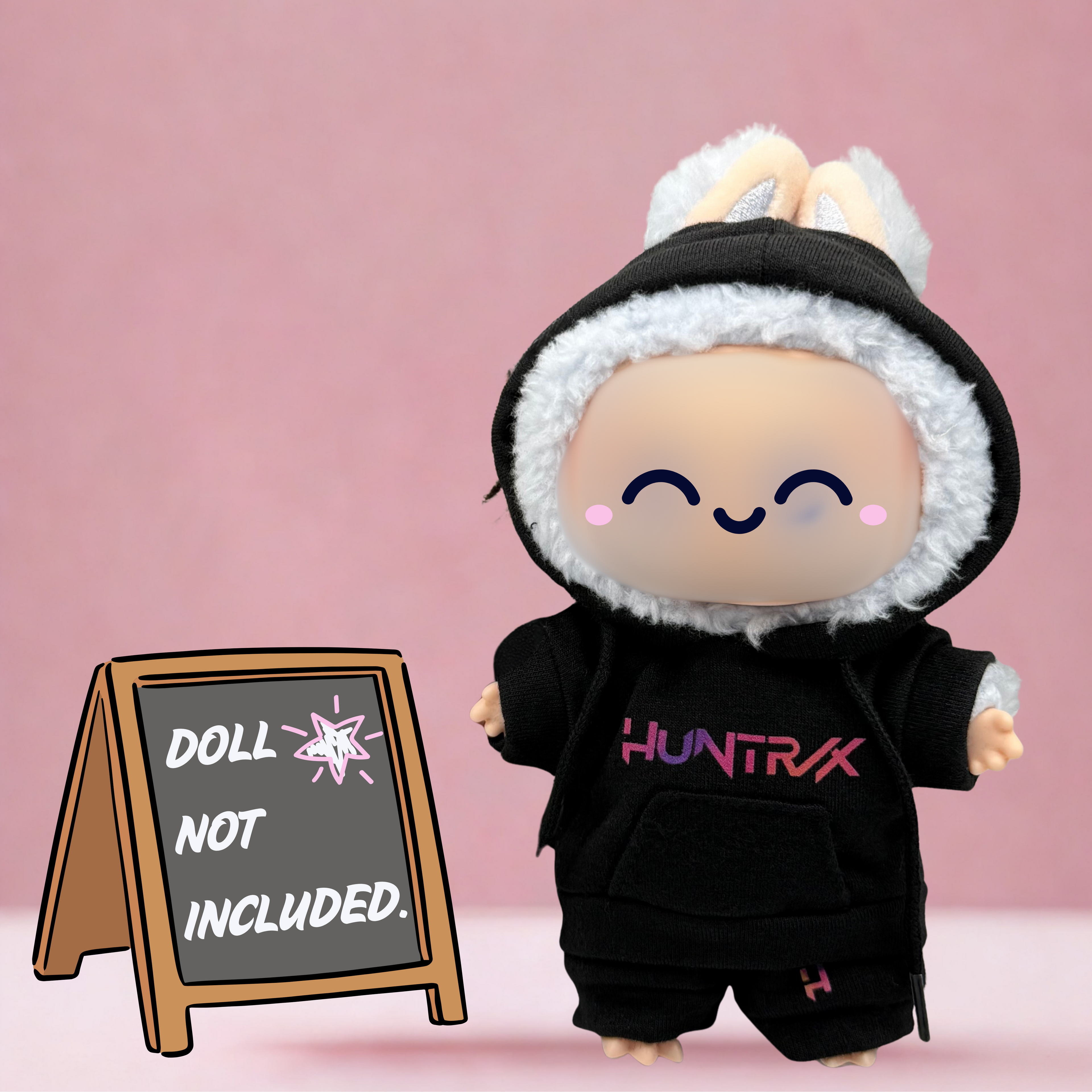 Kpop Demon Hunters Huntrix Hoodie and pants sweatsuit 2 piece outfit for 17cm doll