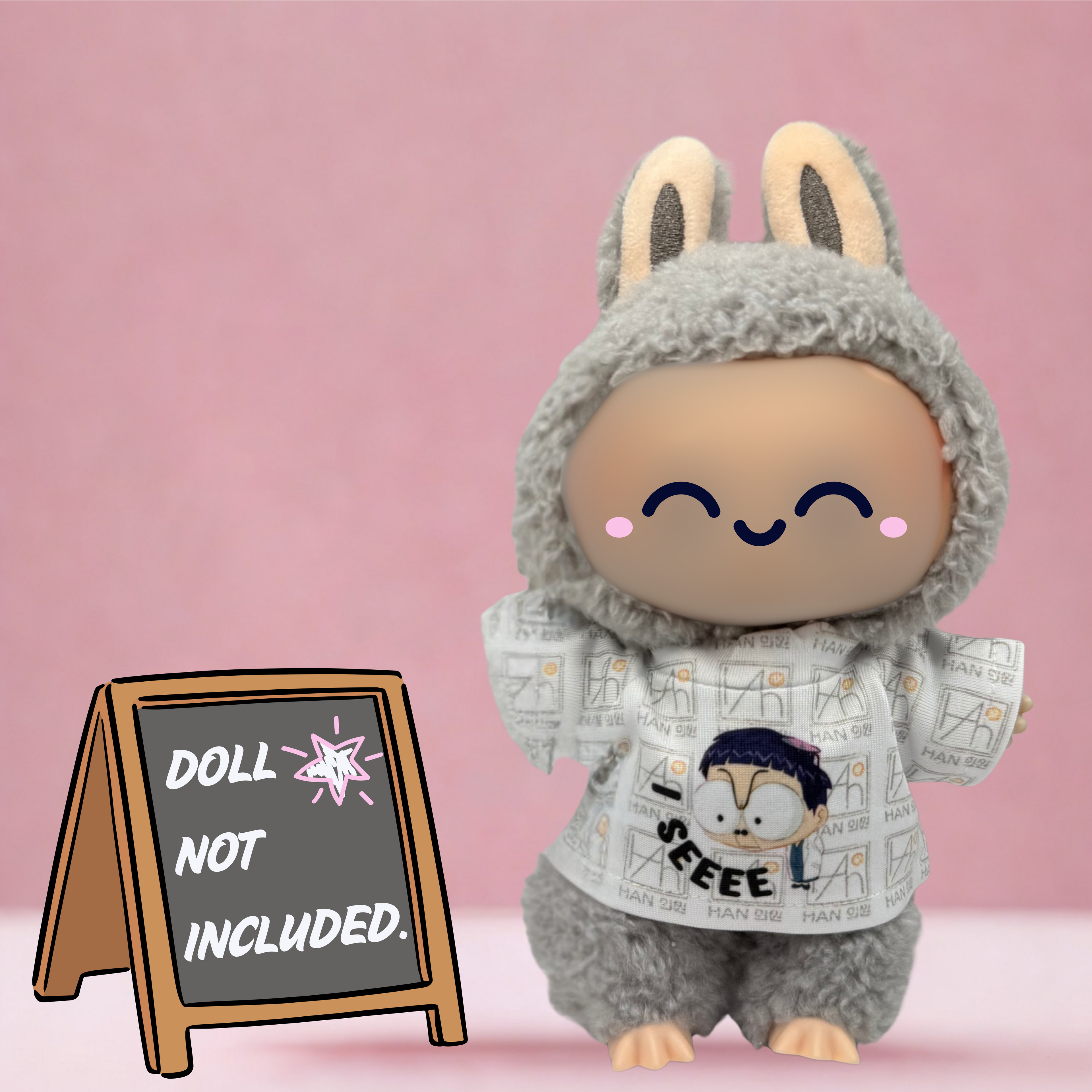 Kpop Demon Hunters Dr. Han I SEE t-shirt for 17cm doll